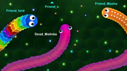 Serpenti neon in azione su Snake.io